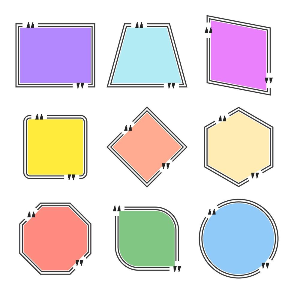 citat box ram på vit bakgrund vektor