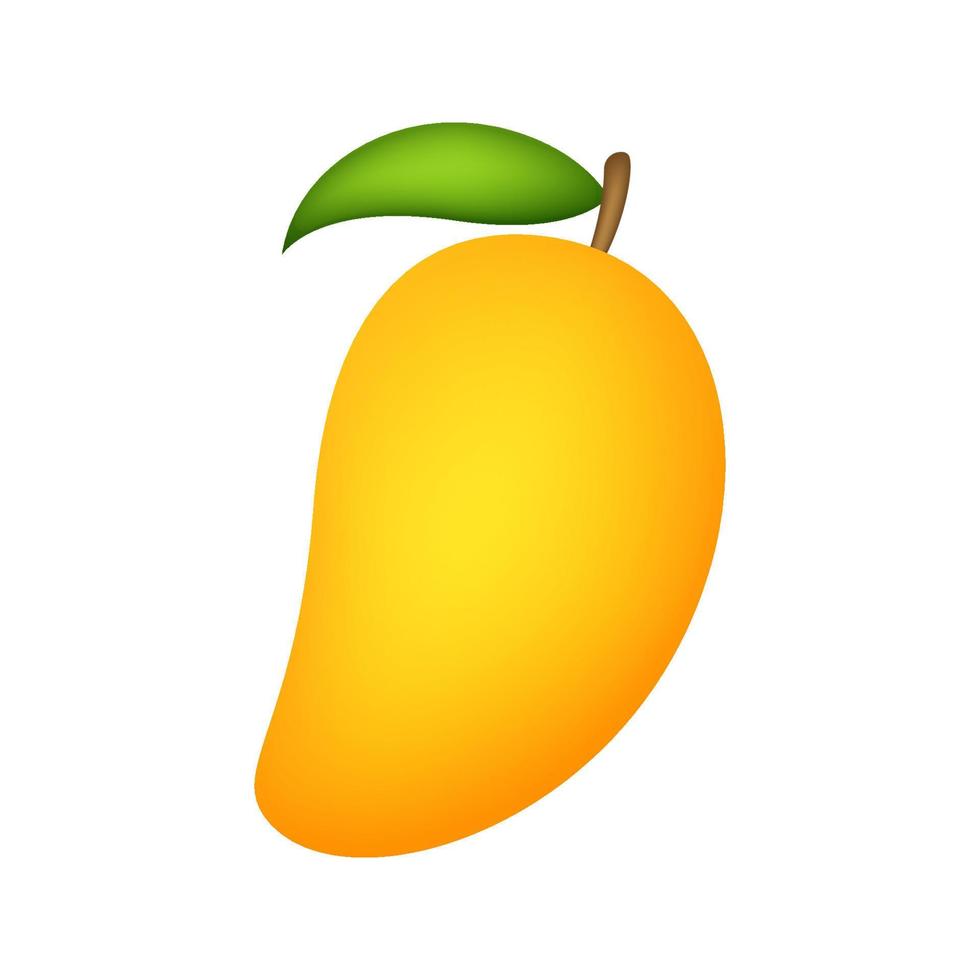 Mango isoliert auf weißem Hintergrund vektor