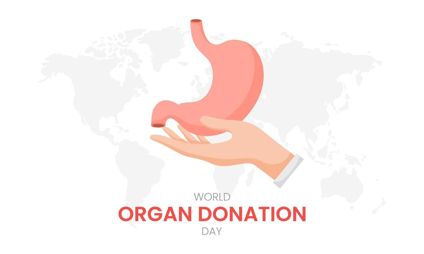 nationella organdonatordagen med mage vektor