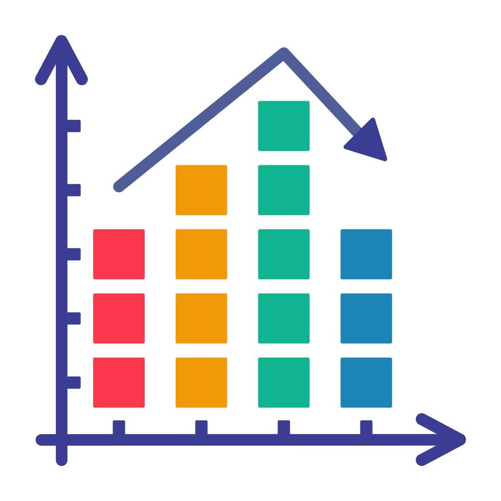 Premium-Download-Symbol des Balkendiagramms vektor