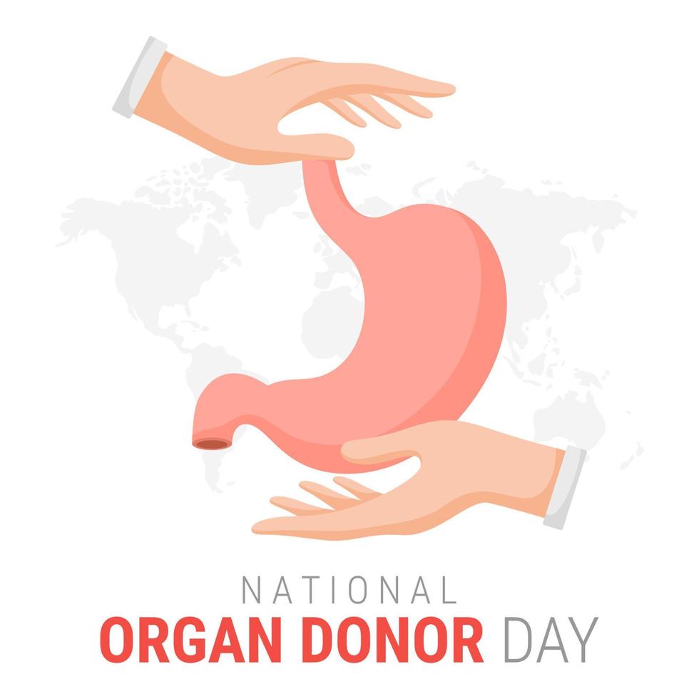 nationella organdonatordagen med mage vektor