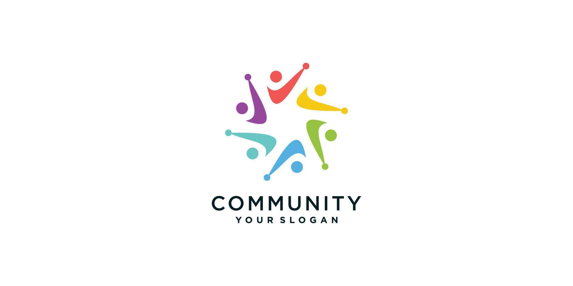 Community-Logo-Sammlung mit kreativem Konzept Premium-Vektor Teil 5 vektor