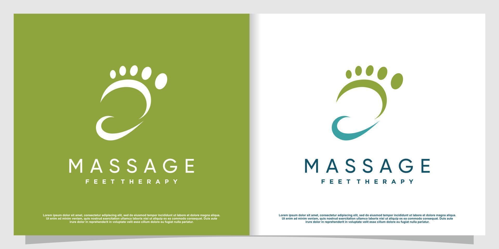 Fußmassage-Logo-Design mit kreativem Premium-Vektor im einzigartigen Stil Teil 6 vektor