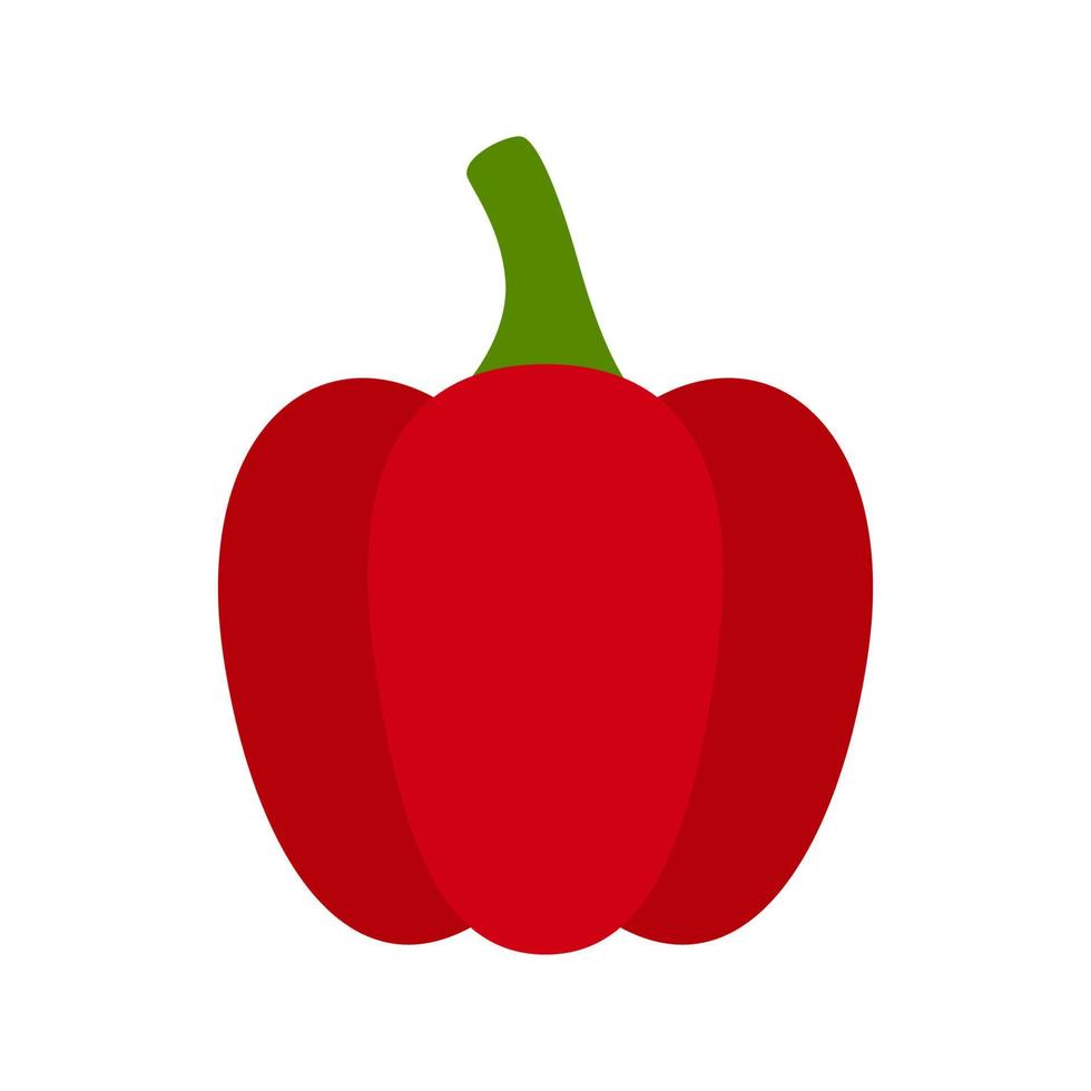 roter Paprika lokalisiert auf weißem Hintergrund vektor
