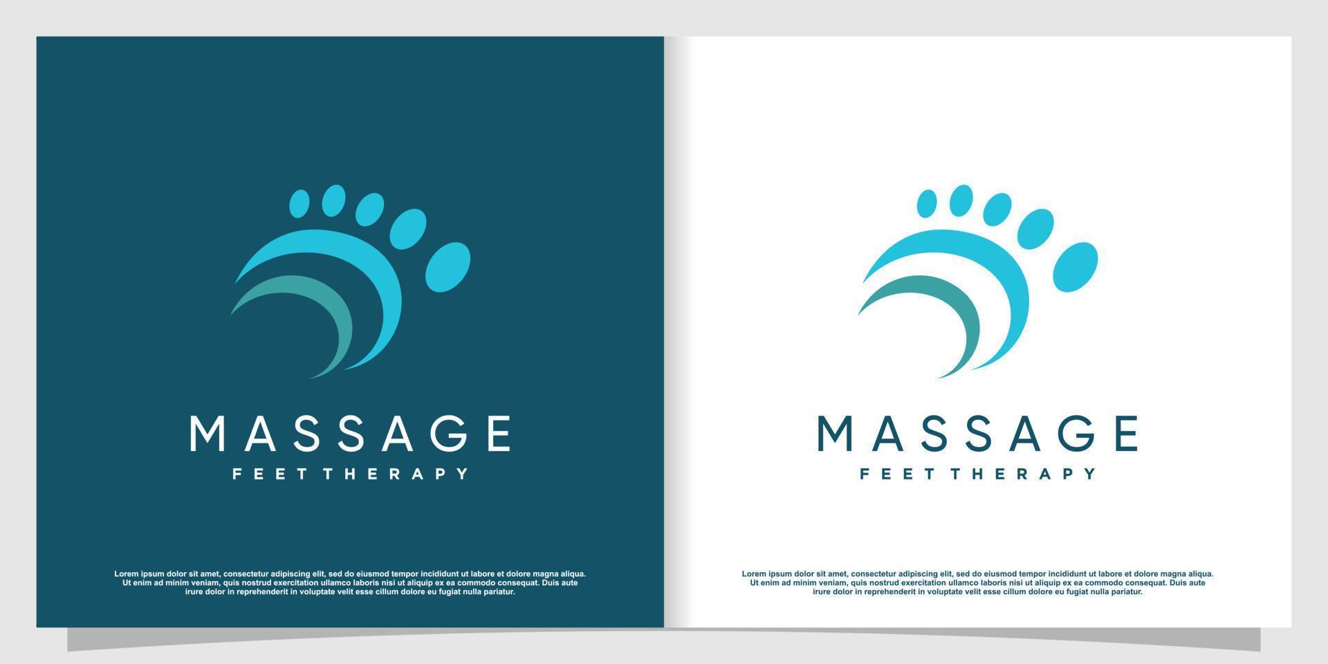 Fußmassage-Logo-Design mit kreativem Premium-Vektor im einzigartigen Stil Teil 4 vektor