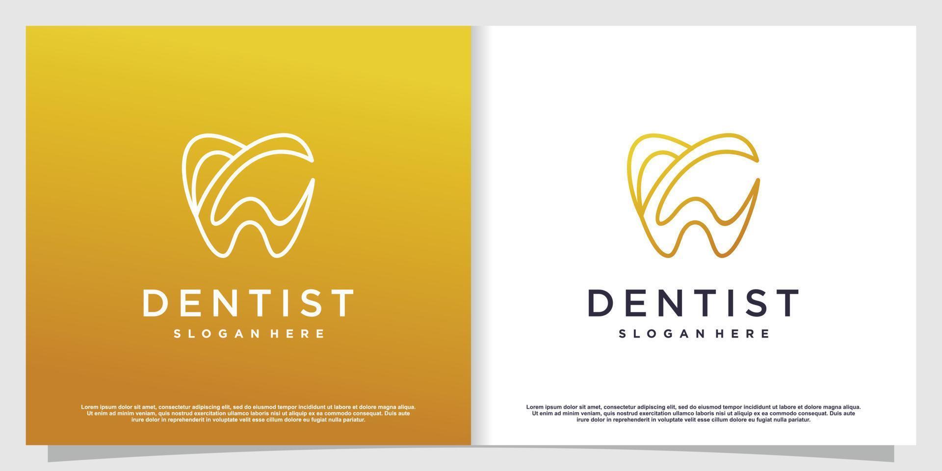 dental logotyp design med kreativ element stil premium vektor del 10