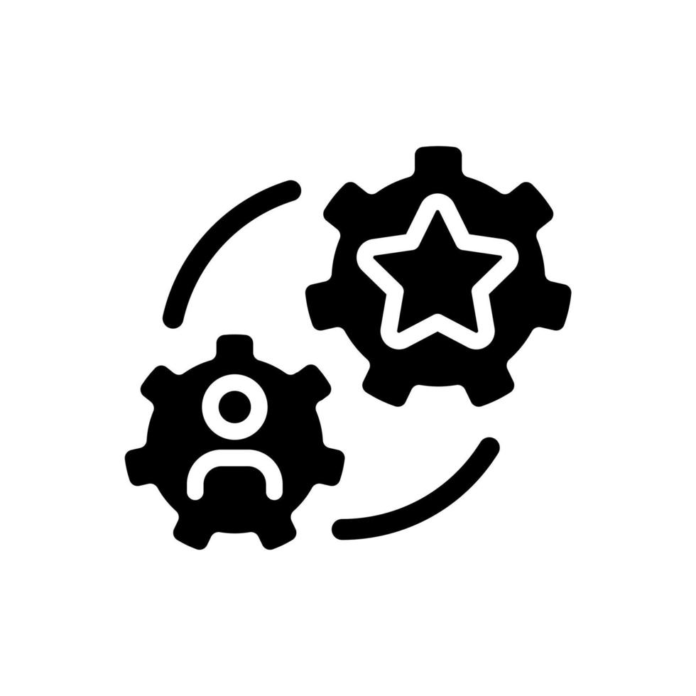 Empfehlungsbonus schwarzes Glyphen-Symbol. Wachstumsmarketing-Taktik. Kunden belohnen. Freundschaftswerbeprogramm. neue Kunden gewinnen. Schattenbildsymbol auf Leerraum. solides Piktogramm. vektor isolierte illustration