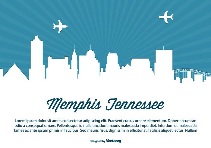 Memphis tennessee skyline illustration vektor