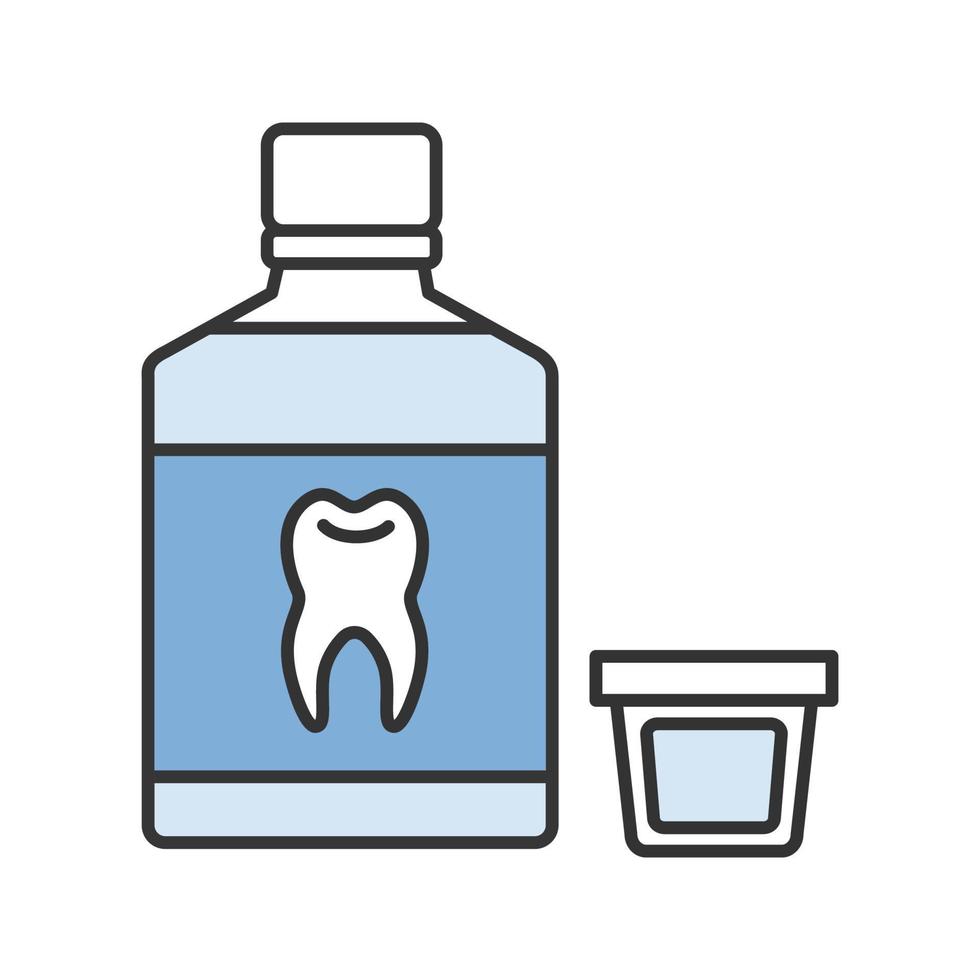 Farbsymbol für Mundwasser. Mundspülung. isolierte Vektorillustration vektor