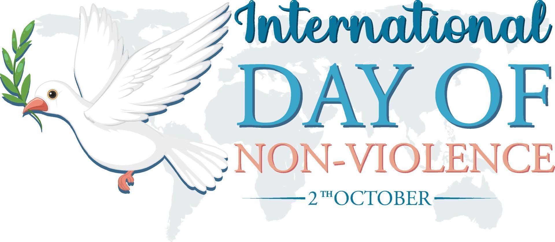 affisch för internationella dagen för icke-våld vektor