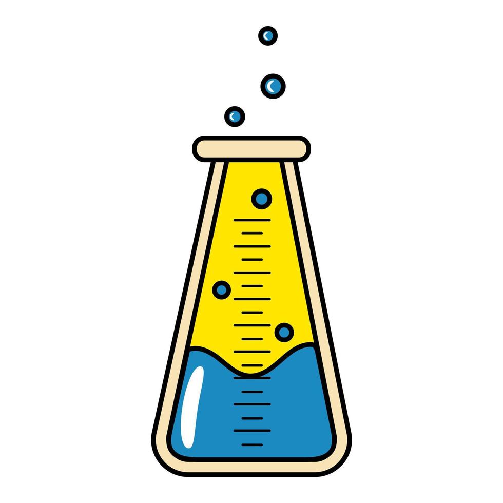 chemische kolben chemische reaktion vektor