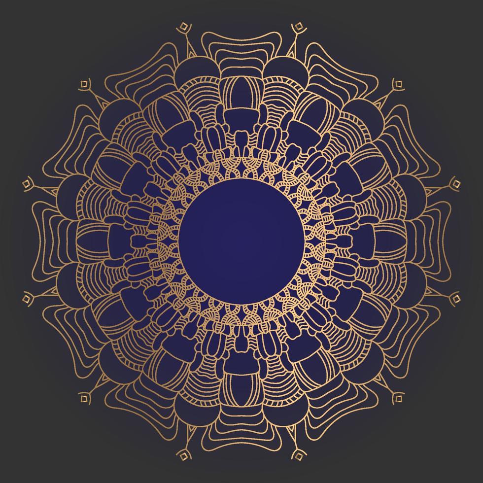 luxuriöse islamische arabische zierde in goldener farbe mandala-design vektor