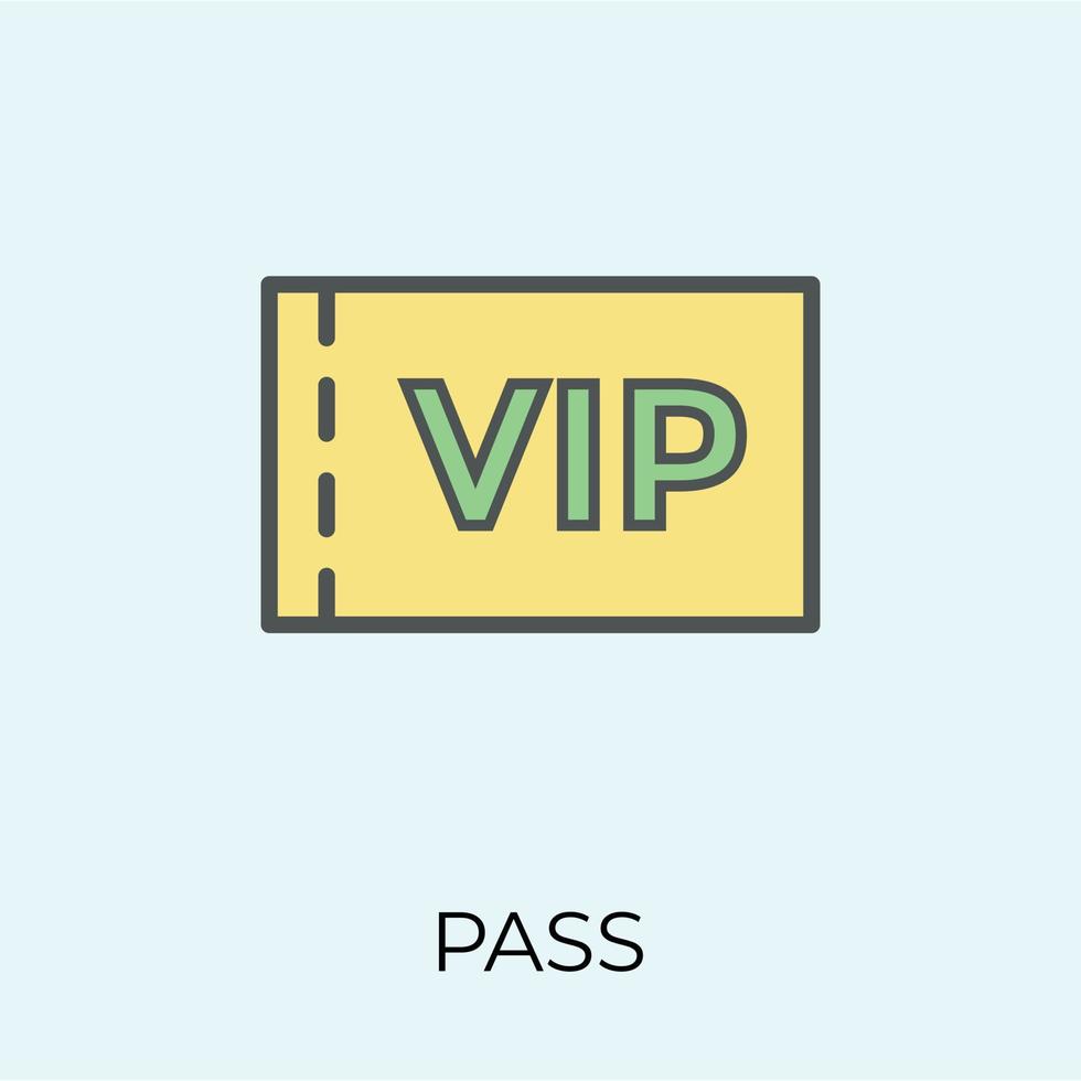 trendiga vip-pass vektor