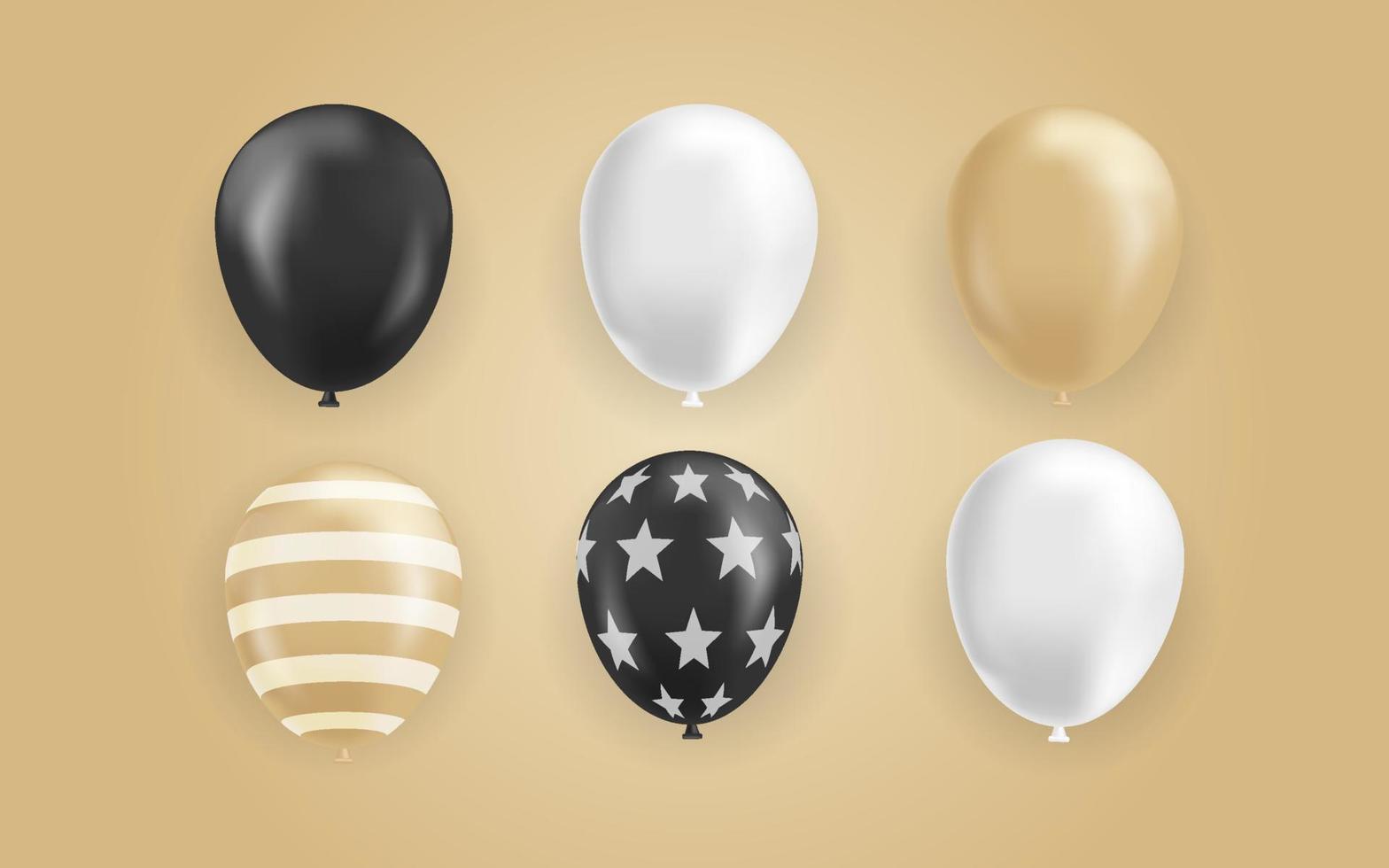realistische goldene luxusballons vektor