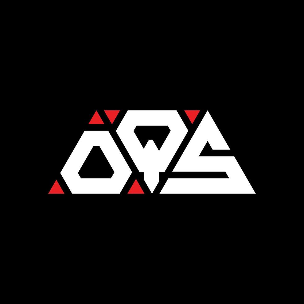 oqs triangel bokstavslogotypdesign med triangelform. oqs triangel logotyp design monogram. oqs triangel vektor logotyp mall med röd färg. oqs trekantiga logotyp enkel, elegant och lyxig logotyp. oqs