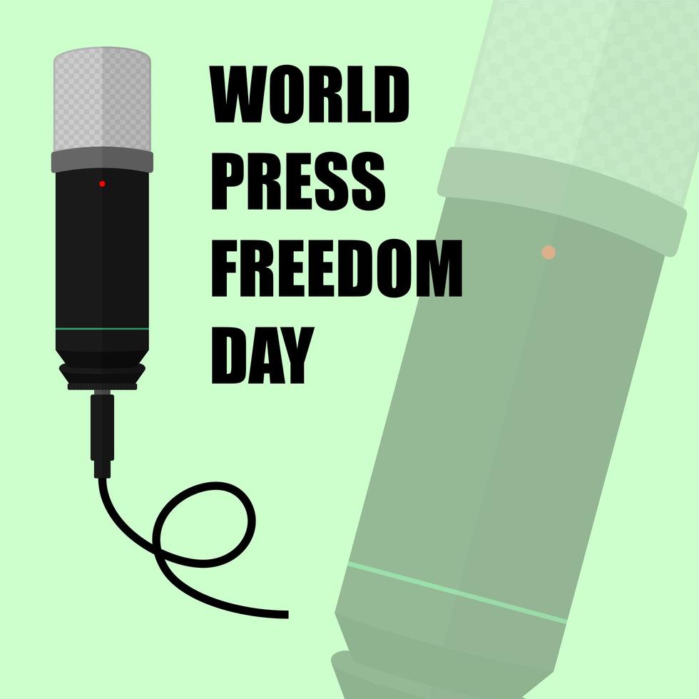 grön affisch för världspressfrihetsdagen vektor