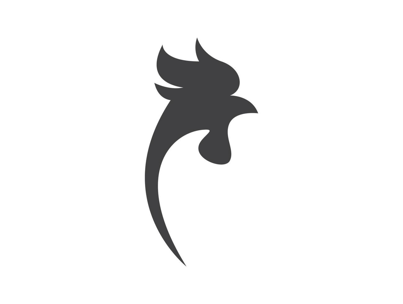 kyckling logotyp tupp logotyp ikon vektor mall