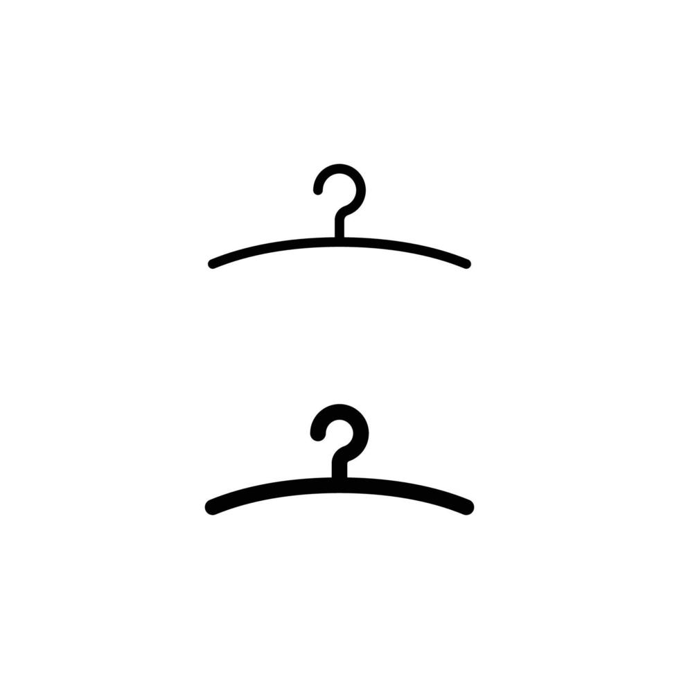 Kleiderbügel-Symbol. einfacher Gliederungsstil. Kleiderschrank und Haushaltskonzept. dünne Linie Vektorillustrationsdesign lokalisiert auf weißem Hintergrund. Folge 10. vektor