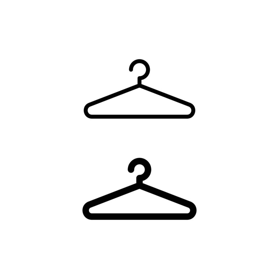 Kleiderbügel-Symbol. einfacher Gliederungsstil. Kleiderschrank und Haushaltskonzept. dünne Linie Vektorillustrationsdesign lokalisiert auf weißem Hintergrund. Folge 10. vektor