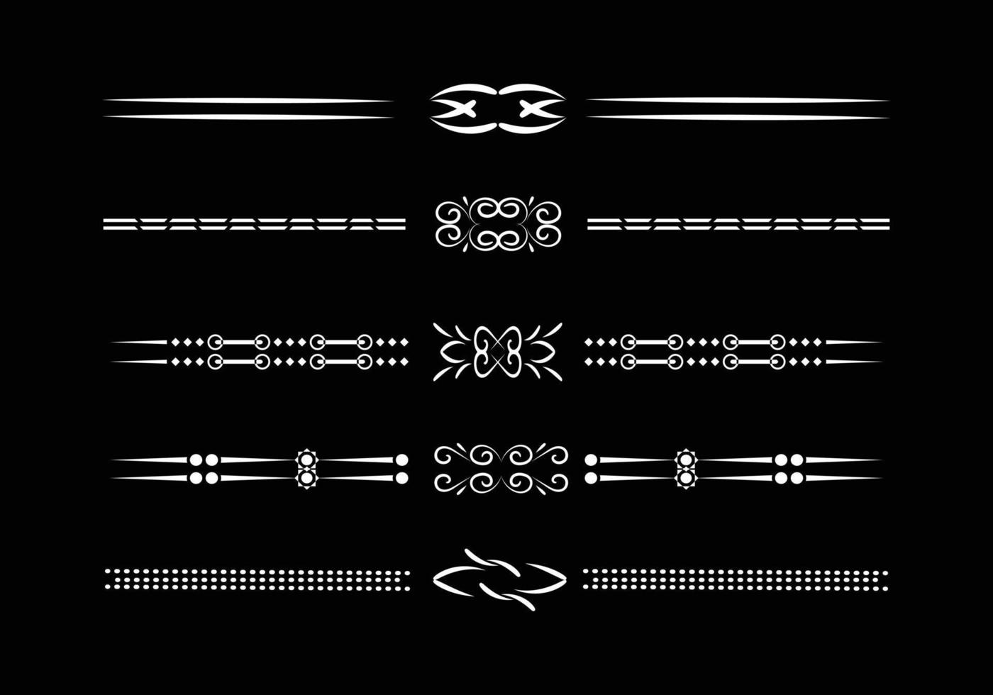 luxuriöses goldenes und retro-teilerset. kalligrafischer Gestaltungselementvektor. vektor