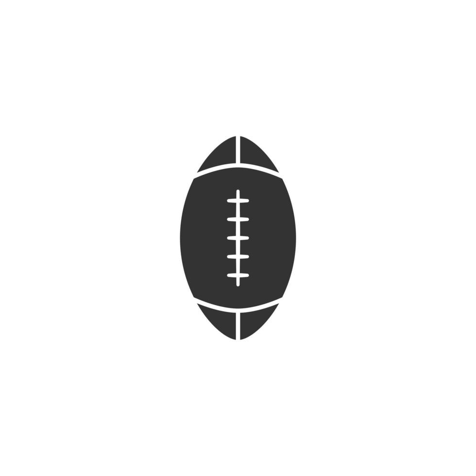 Silhouette-American-Football-Vektor-Symbol auf weißem Hintergrund vektor