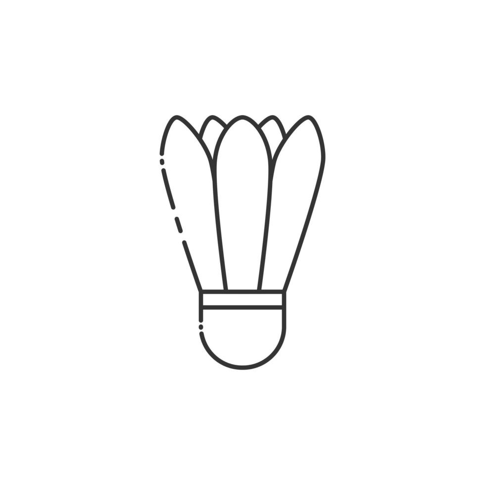 disposition fjäderboll ikonen isolerad på vit bakgrund vektor