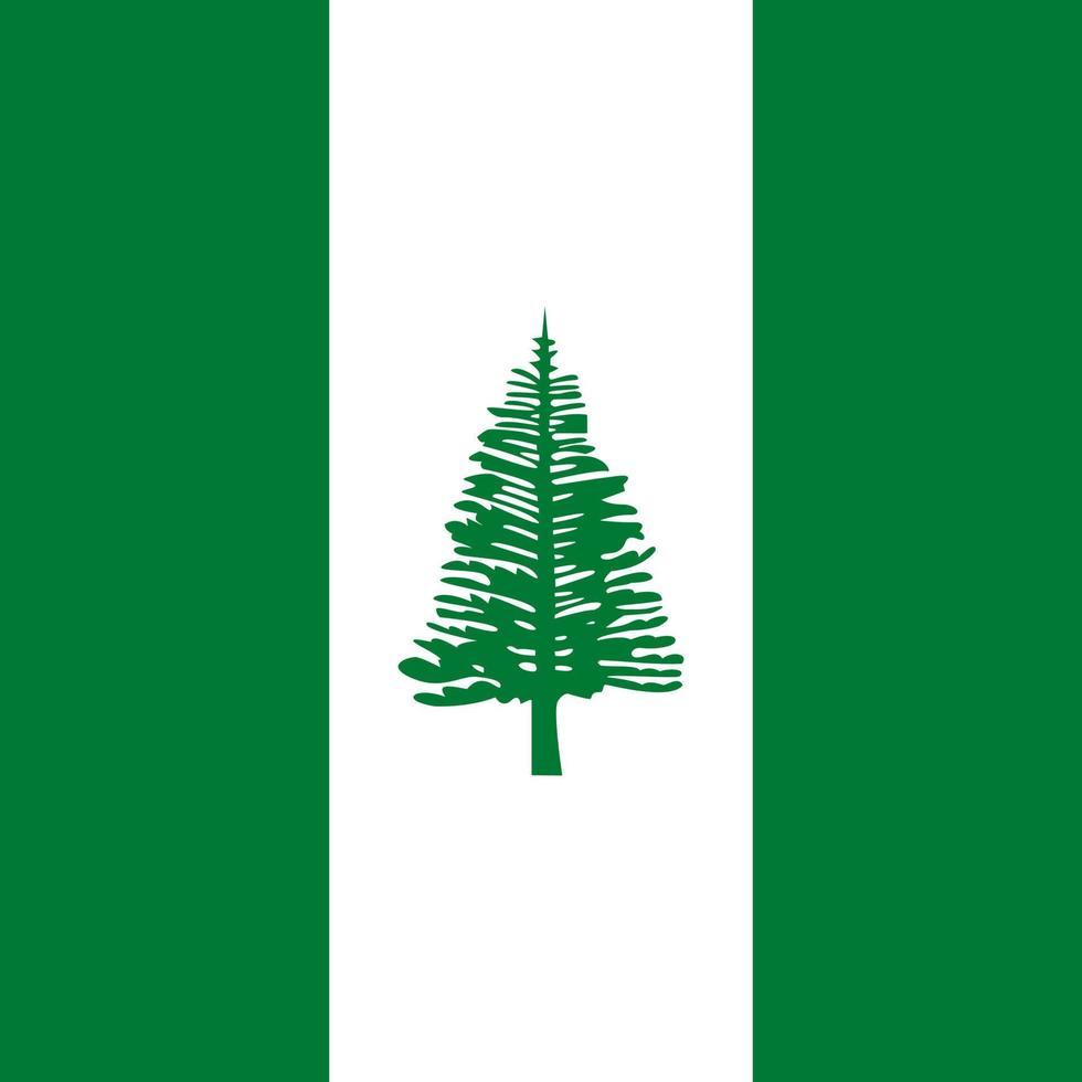 Flagge der Norfolkinsel, offizielle Farben. Vektor-Illustration. vektor