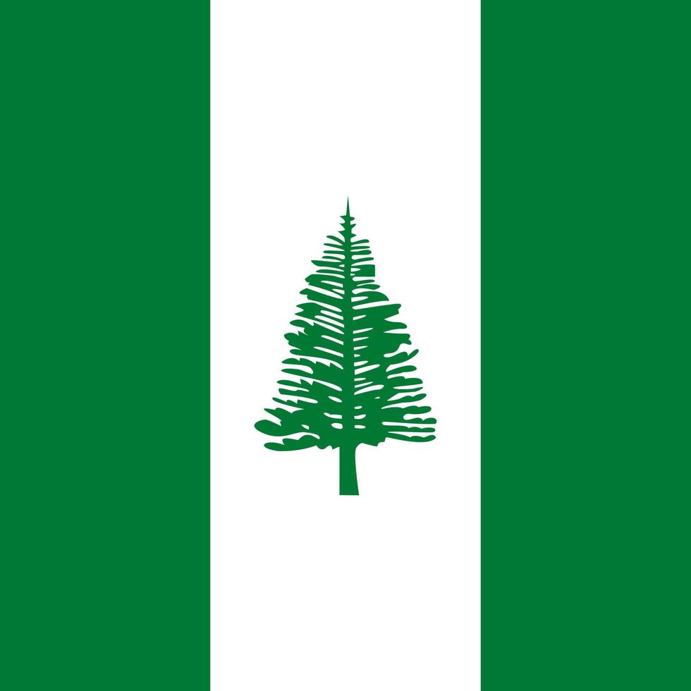 Norfolk Island flagga, officiella färger. vektor illustration.