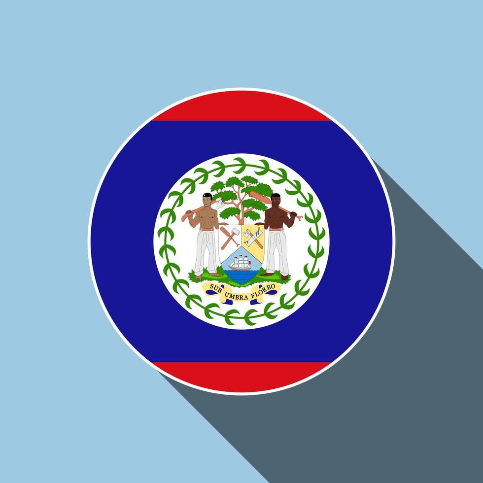 Land Belize. Belize-Flagge. Vektor-Illustration. vektor