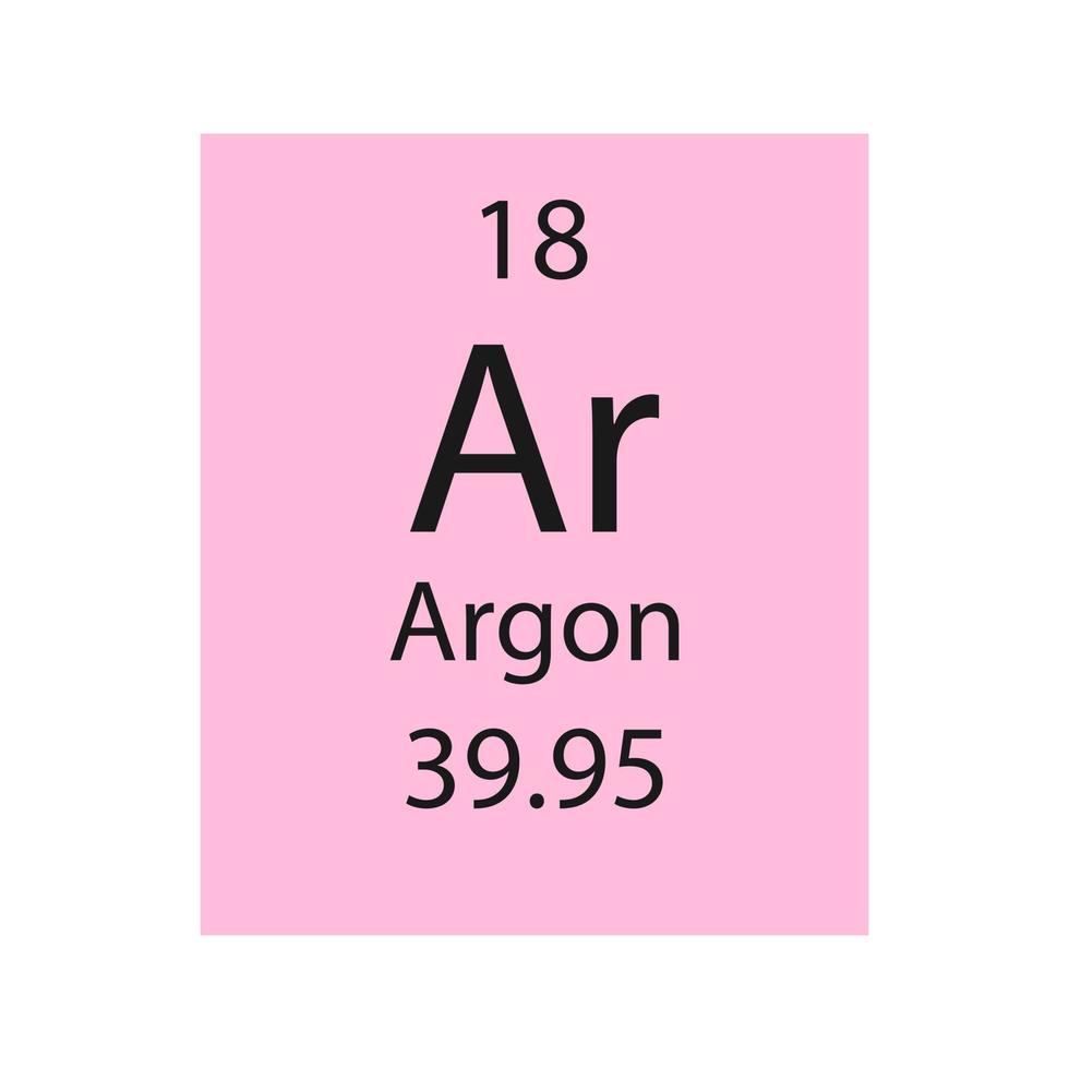 Argon-Symbol. chemisches Element des Periodensystems. Vektor-Illustration. vektor