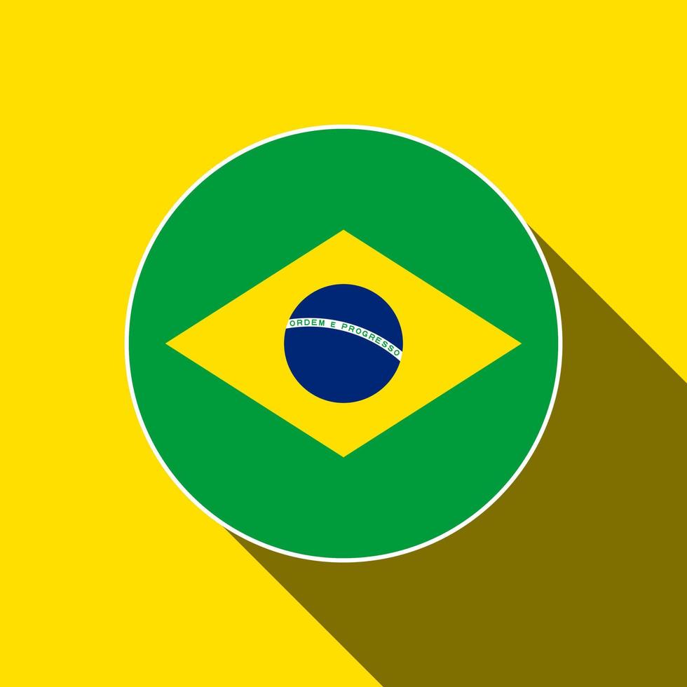 landet brasilien. Brasiliens flagga. vektor illustration.