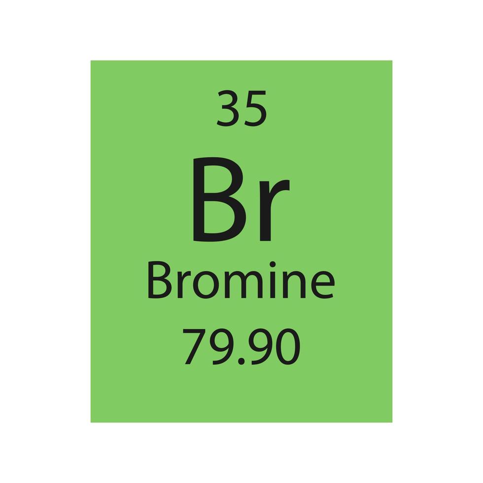 Brom-Symbol. chemisches Element des Periodensystems. Vektor-Illustration. vektor