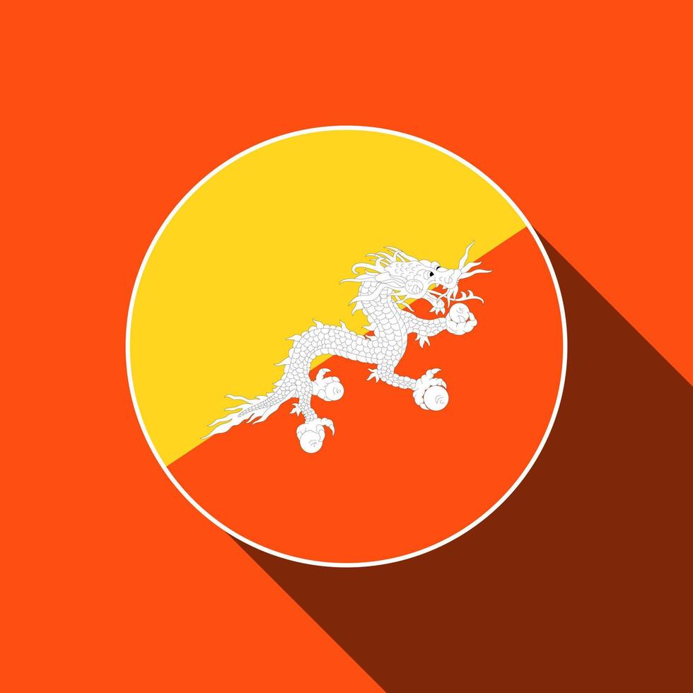 landet bhutan. bhutan flagga. vektor illustration.