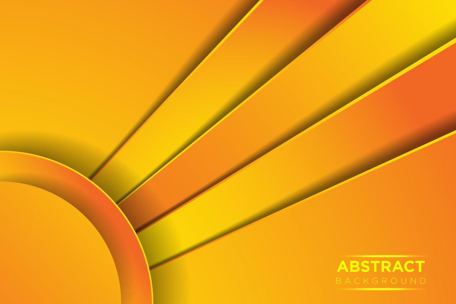 abstrakte 3D-Kreis-Papierschnitt-Schicht orangefarbener Hintergrund vektor