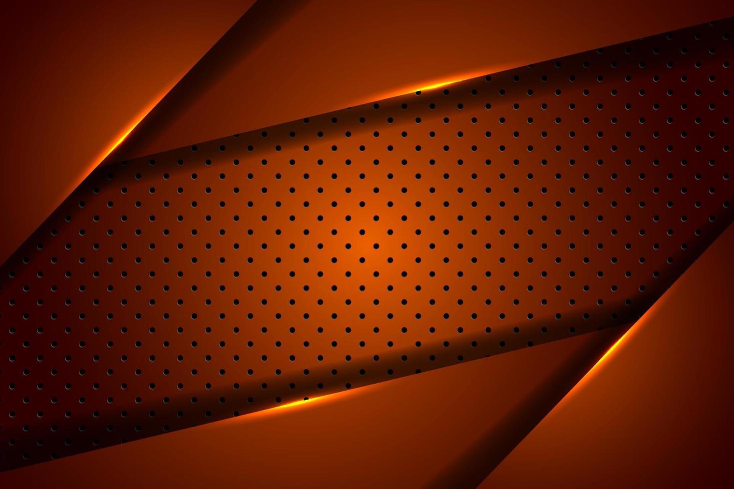 Vektor abstrakte orangefarbene Überlappung mit orangefarbenem Lichtlinienhintergrund