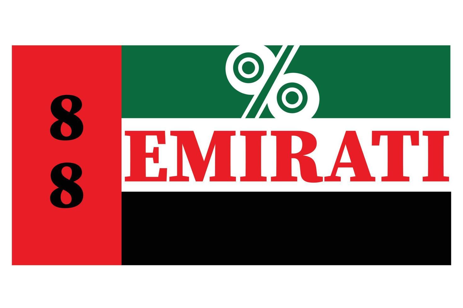 88 Prozent Emirate vektor