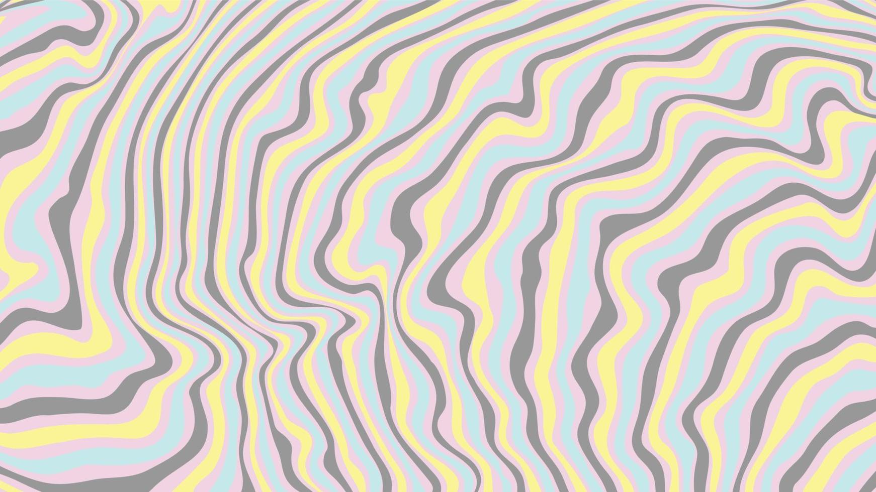 acid wave rainbow line bakgrunder i 1970-talets 1960-tals hippiestil. y2k tapetmönster retro vintage 70-tal 60-tal groove. psykedelisk affisch bakgrund samling. vektor design illustration