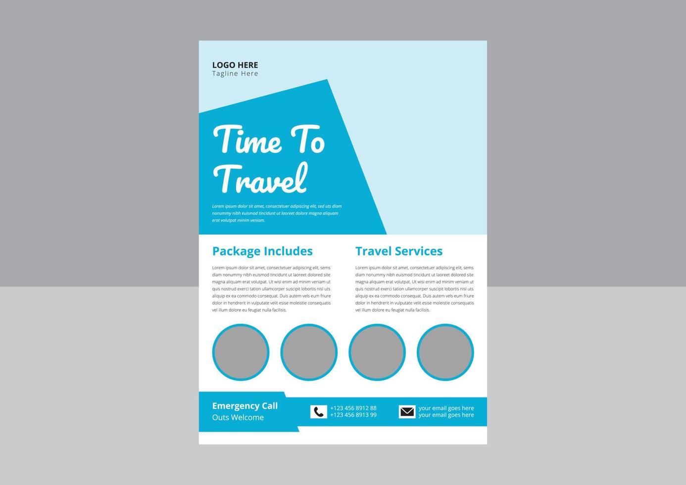Reise-Flyer-Template-Design. urlaubssommerreise- und tourismusflyer. Tour-Flyer-Vorlage. Cover, Poster, Flyer-Design. vektor