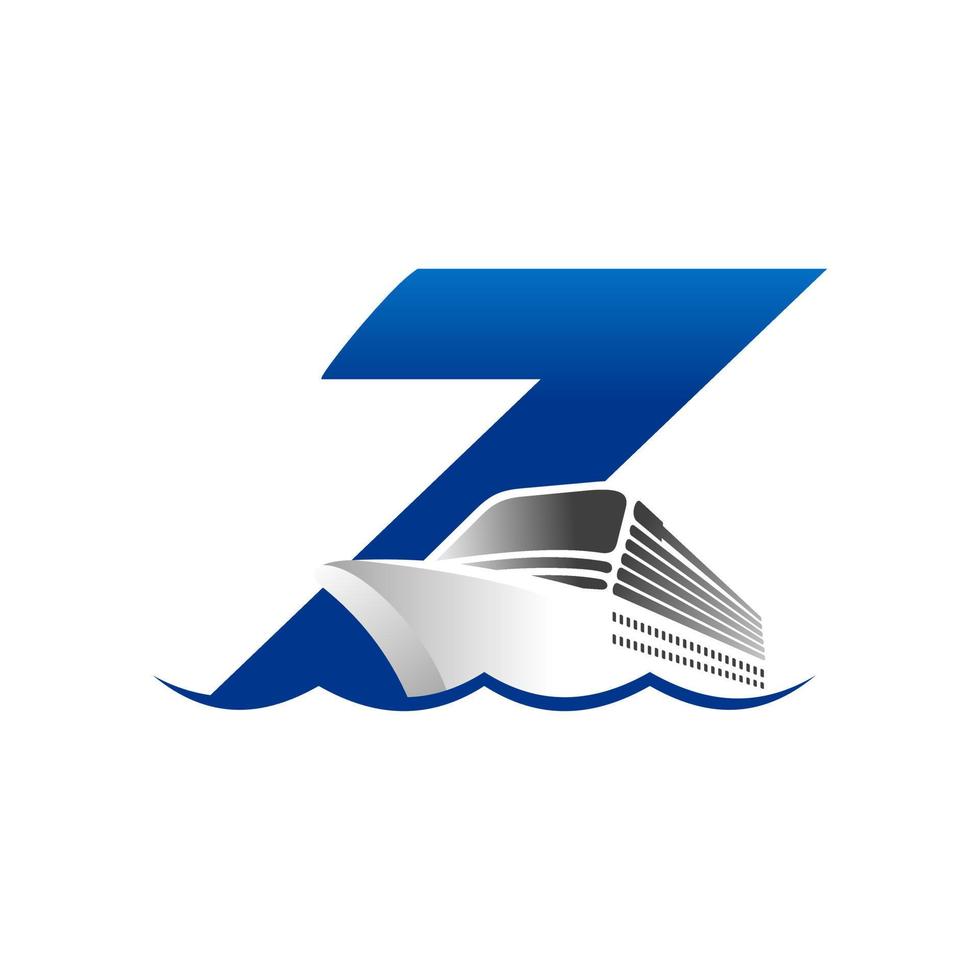 initial z kreuzfahrtschiff vektor