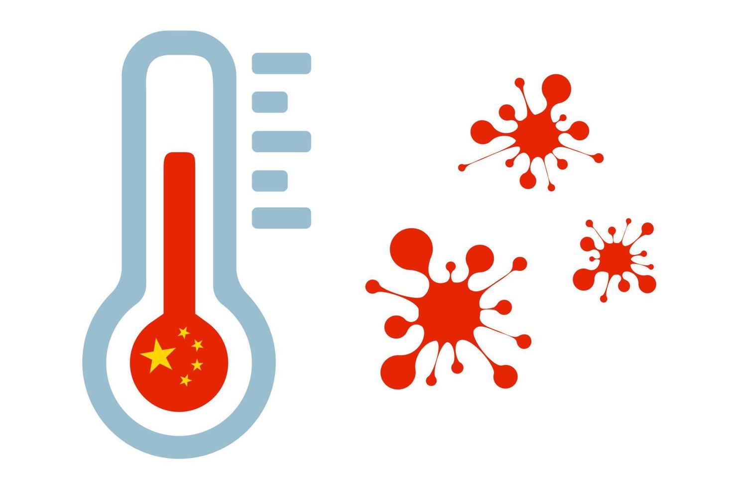 vektor termometer och coronavirus