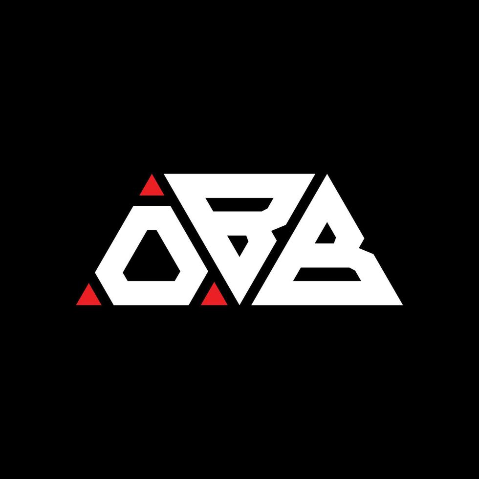 Obb-Dreieck-Buchstaben-Logo-Design mit Dreiecksform. Obb-Dreieck-Logo-Design-Monogramm. Obb-Dreieck-Vektor-Logo-Vorlage mit roter Farbe. Obb dreieckiges Logo einfaches, elegantes und luxuriöses Logo. obb vektor