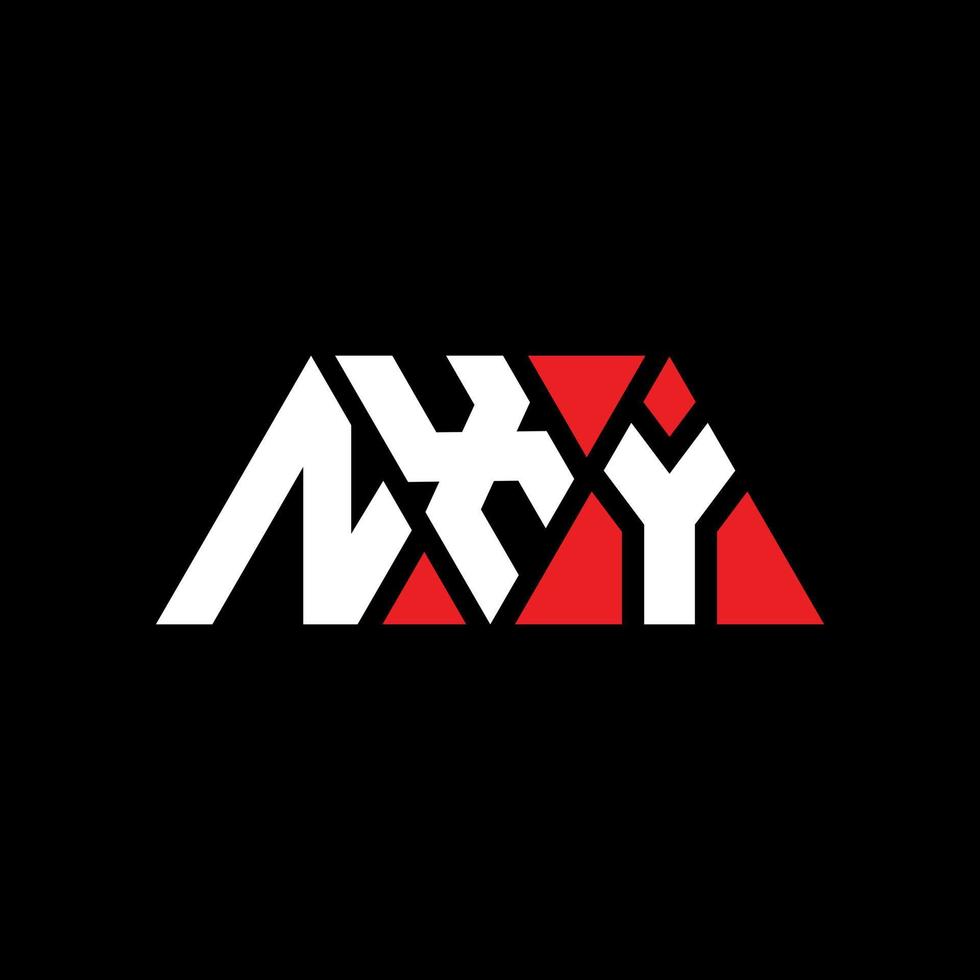 nxy-Dreieck-Buchstaben-Logo-Design mit Dreiecksform. nxy-Dreieck-Logo-Design-Monogramm. nxy-Dreieck-Vektor-Logo-Vorlage mit roter Farbe. nxy dreieckiges Logo einfaches, elegantes und luxuriöses Logo. nxy vektor
