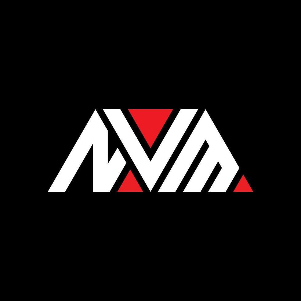 nvm-Dreieck-Buchstaben-Logo-Design mit Dreiecksform. NVM-Dreieck-Logo-Design-Monogramm. nvm-Dreieck-Vektor-Logo-Vorlage mit roter Farbe. nvm dreieckiges Logo einfaches, elegantes und luxuriöses Logo. nvm vektor