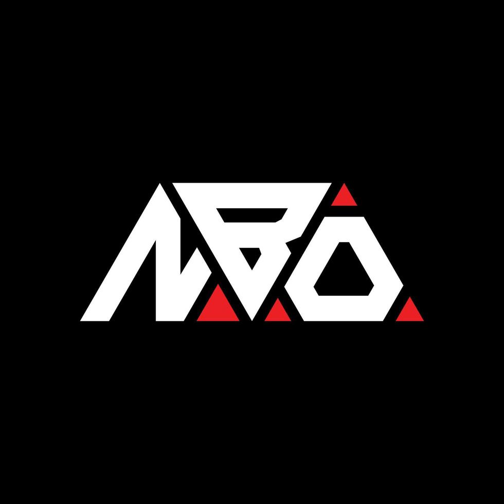 nbo-Dreieck-Buchstaben-Logo-Design mit Dreiecksform. nbo-Dreieck-Logo-Design-Monogramm. Nbo-Dreieck-Vektor-Logo-Vorlage mit roter Farbe. nbo dreieckiges Logo einfaches, elegantes und luxuriöses Logo. nbo vektor