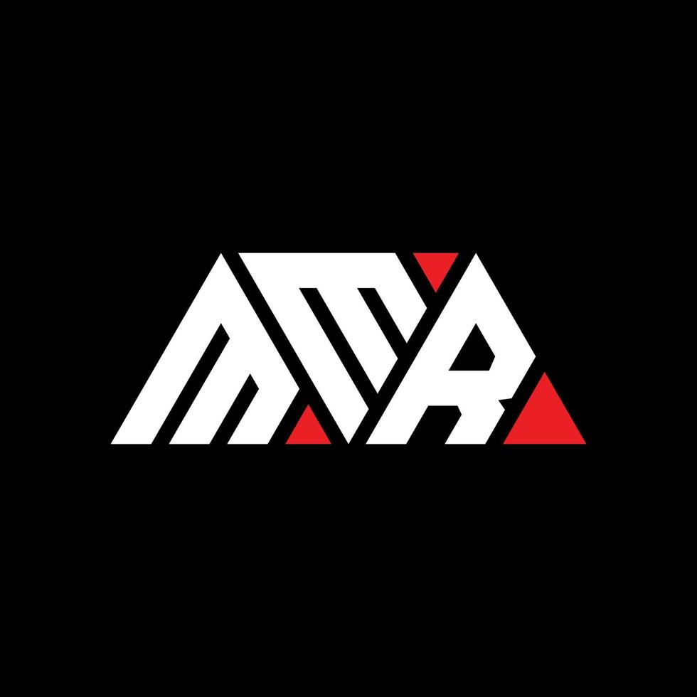 MMR-Dreieck-Buchstaben-Logo-Design mit Dreiecksform. MMR-Dreieck-Logo-Design-Monogramm. MMR-Dreieck-Vektor-Logo-Vorlage mit roter Farbe. mmr dreieckiges logo einfaches, elegantes und luxuriöses logo. mmr vektor