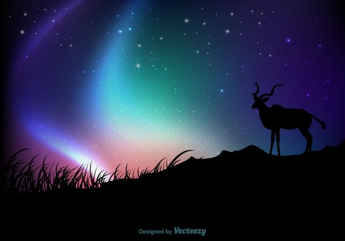 Gratis Northern Lights Bakgrund Vector