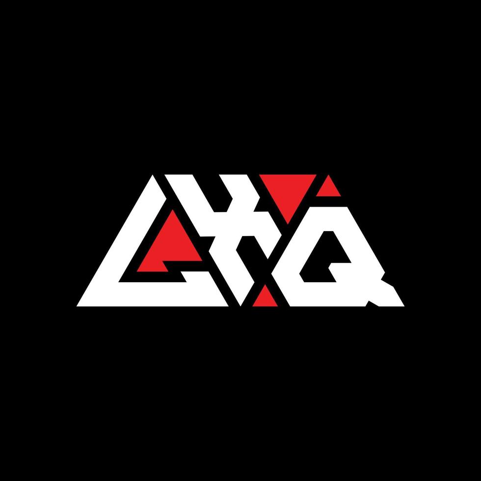lxq triangel bokstavslogotypdesign med triangelform. lxq triangel logotyp design monogram. lxq triangel vektor logotyp mall med röd färg. lxq triangulär logotyp enkel, elegant och lyxig logotyp. lxq