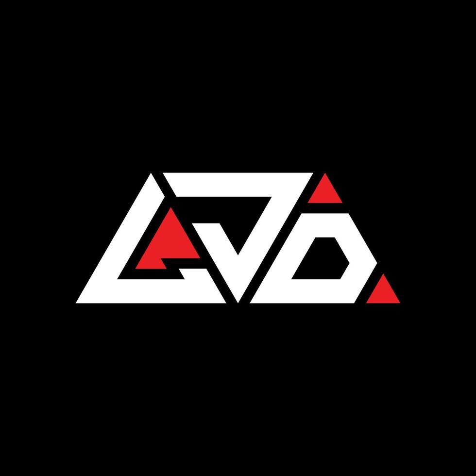 Ljd-Dreieck-Buchstaben-Logo-Design mit Dreiecksform. Ljd-Dreieck-Logo-Design-Monogramm. Ljd-Dreieck-Vektor-Logo-Vorlage mit roter Farbe. ljd dreieckiges logo einfaches, elegantes und luxuriöses logo. ljd vektor