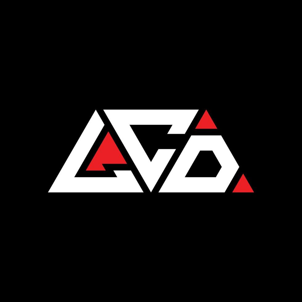 lcd-Dreieck-Buchstaben-Logo-Design mit Dreiecksform. LCD-Dreieck-Logo-Design-Monogramm. LCD-Dreieck-Vektor-Logo-Vorlage mit roter Farbe. dreieckiges lcd-logo einfaches, elegantes und luxuriöses logo. lcd vektor