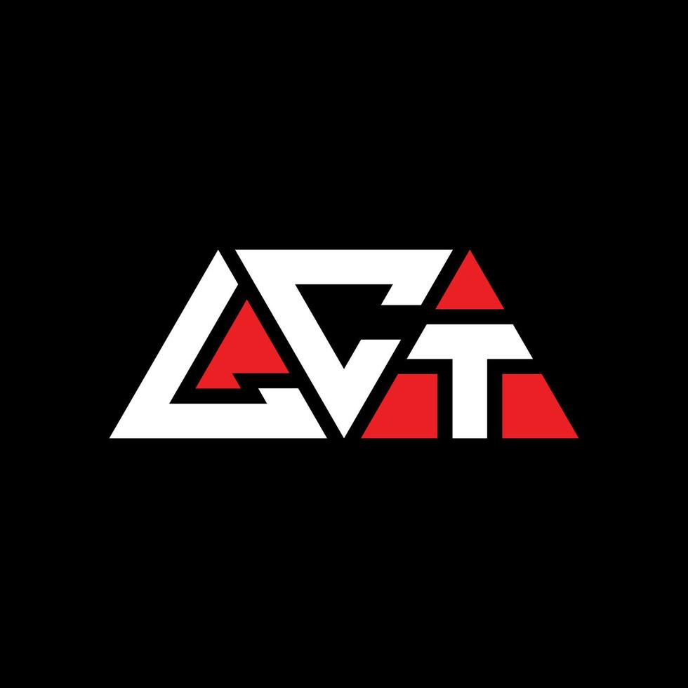 lct-Dreieck-Buchstaben-Logo-Design mit Dreiecksform. lct-Dreieck-Logo-Design-Monogramm. lct-Dreieck-Vektor-Logo-Vorlage mit roter Farbe. lct dreieckiges logo einfaches, elegantes und luxuriöses logo. lt vektor